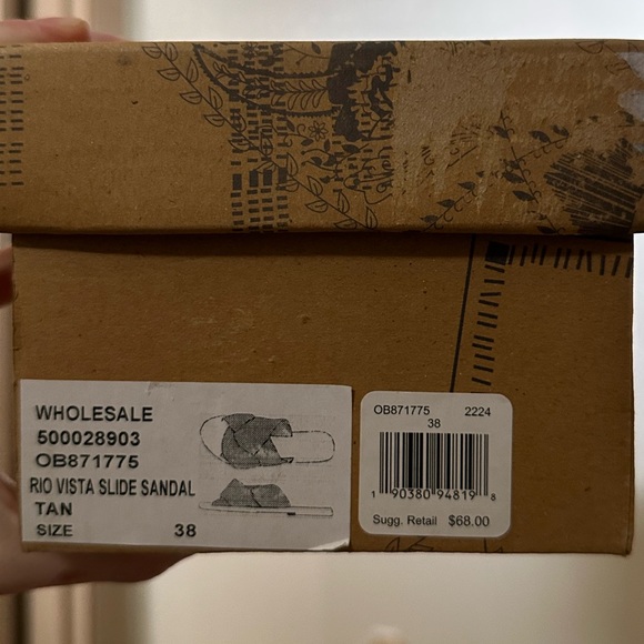 NWT Free People Rio Vista Suede Flats Slide Sandals - Picture 7 of 8